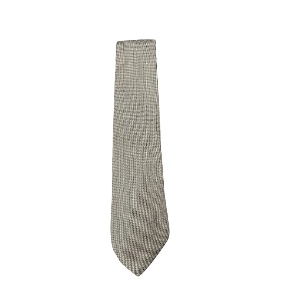 Villa Bugatti Men's 100% Silk Textured Light Gold Tie - Classic Office Style